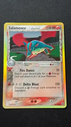 2005 Pokemon Salamence 14/113 Reverse Holo EX Delta Species - Image 1
