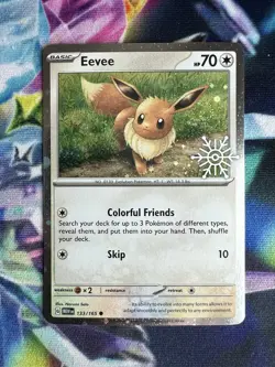 Eevee 133/165 Holiday Advent Calendar Snowflake Stamp Promo Pokemon free shippin - Image 1