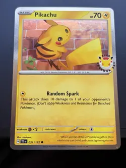 Pikachu - (Cosmo Holo) 051/162 Miscellaneous Cards & Products Holo - Image 1