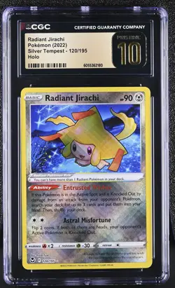 RADIANT JIRACHI Silver Tempest Holo #120 CGC Pristine Pokemon - Image 1