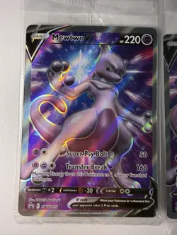 Pokemon SWSH229 Mewtwo v Black Star Promo Card Sealed x4 - Image 3