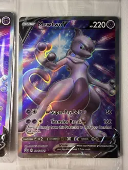 Pokemon SWSH229 Mewtwo v Black Star Promo Card Sealed x4 - Image 4