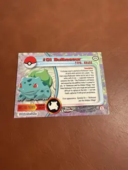 2000 Topps Chrome Pokemon T.V. Bulbasaur #1 NM - Image 2