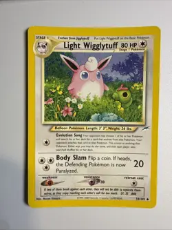 Light Wigglytuff 54/105 Uncommon Neo Destiny Pokemon Unlimited LP - Image 1