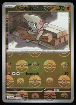 Timburr (Poke Ball Pattern) 047/086 Holo Common Black Bolt Pokemon Near Mint - Image 1