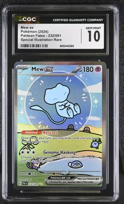 POKEMON CGC 10 2024 SV Paldean Fates Mew ex 232/091 SIR *2083 - Image 1