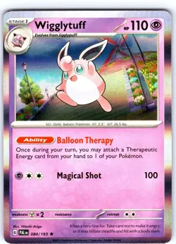 Wigglytuff 084/193 Rare Paldea Evolved Pokemon Holo Near Mint - Image 1
