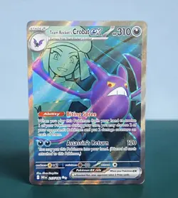 Pokemon Team Rockets Crobat Ex #217/182: SV Destined Rivals (Read Description)🔥 - Image 1