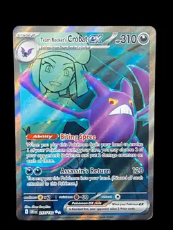 Pokemon Team Rockets Crobat Ex #217/182: SV Destined Rivals (Read Description)🔥 - Image 2
