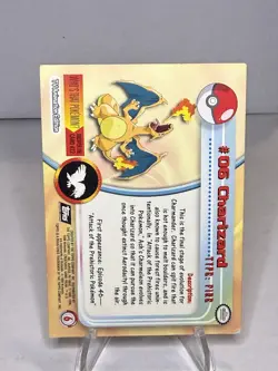 1999 Topps Pokemon TV Animation Edition Charizard #6 MP - Image 2