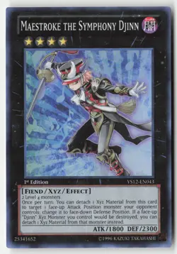 Yugioh - Maestroke the Symphony Djinn YS12-EN043 1st Edition - Super Rare - Image 1