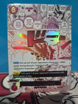 Honesty Impact OP11-018 a Fist of Divine Speed Foil Alternate Art - Image 1