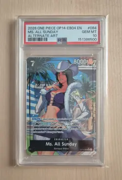 2026 One Piece English Ms All Sunday OP14-084 Alt Art PSA 10 Gem Mint - Image 1