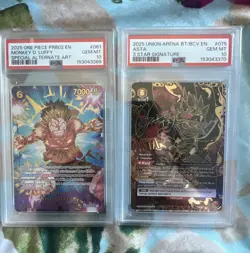 Union Arena 3 Star Asta With Sequential One Piece Prb02 Monkey D Luffy SP PSA 10 - Image 1