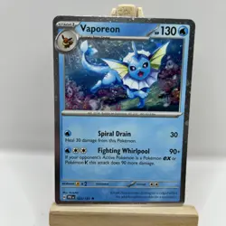 Pokemon | Vaporeon 022/131 Cosmos Holo Prismatic Evolutions Card - Image 1