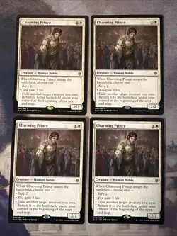 4x Charming Prince- Throne of Eldraine- NM- Mtg Magic Playset- Free Shipping - Image 1
