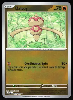 Baltoy 046/086 Common ME04: Chaos Rising Pokemon Reverse Holo Near Mint - Image 1