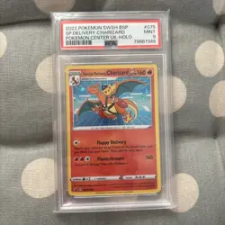 PSA 9 Special Delivery Charizard SWSH075 Pokemon Center UK Holo Promo Pokemon - Image 1