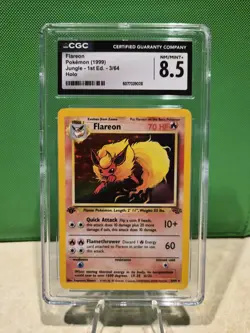 Pokemon TCG Flareon 03/64 Jungle Holo CGC 8.5 - Image 1