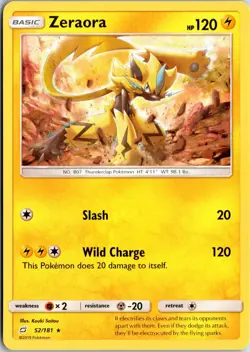 Zeraora 52/181 Holo R Team Up Pokemon Holo NM/M - Image 1