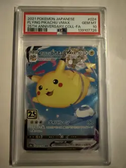 2021 Pokemon JP 25th Anniversary 024 Flying Pikachu VMAX PSA 10 - Image 1