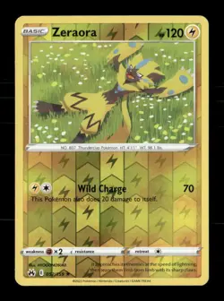 Zeraora 052/159 Crown Zenith Reverse Holo NM/M Pokemon - Image 1