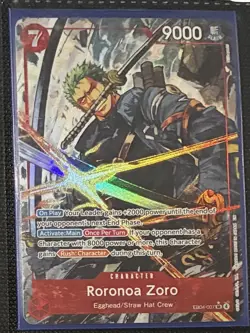 EB04-007 Roronoa Zoro SR Alt Art Adventure on Kami’s Island One Piece TCG Englis - Image 1