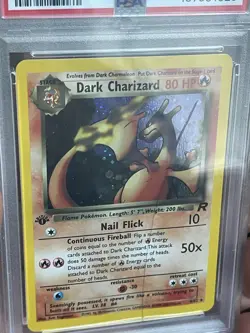 Pokemon Dark Charizard Holo Card First Edition 4/82psa 1.5 Pop 3 - Image 3