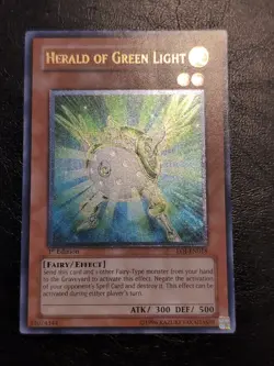 Yu-Gi-Oh! ULTIMATE RARE CARD HERALD OF GREEN LIGHT EOJ-EN018 1ST VLP - Image 1