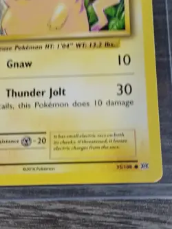 Pikachu 2016 Pokemon Lv 12 60 HP Gnaw Thunder Jolt 35/108 Artist Mitsuhiro Arita - Image 5