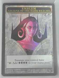 Emblem - Liliana of the Dark Realms - T M14 Magic 2014 (M14) 12 NM - Image 1