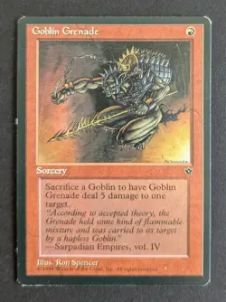 MTG Goblin Grenade - Fallen Empires - Ron Spencer - MP - Magic The Gathering - Image 2