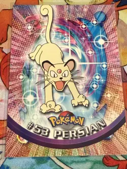 Pokemon - Persian #53 Topps TV Animation Black Logo Non-Holo 2nd Print NM - Image 1