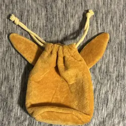 Eevee plush fabric deck box with drawstring, brown beige, Pokemon TCG - Image 2