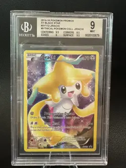 2016 XY BLACK STAR PROMO MYTHICAL POKEMON COLL FULL ART/JIRACHI Beckett 9 #XY112 - Image 1