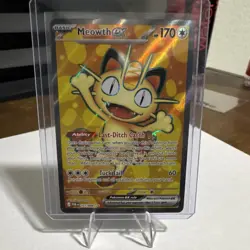 Pokemon TCG Meowth ex Ultra Rare Full Art Holo 170 HP 107/088 EN - Image 1