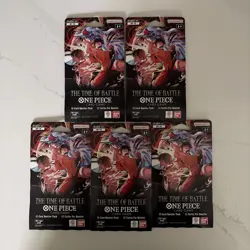 One Piece CCG OP-16 The Time Of Battle Sleeved Booster Packs English - Lot of 5! - Image 1