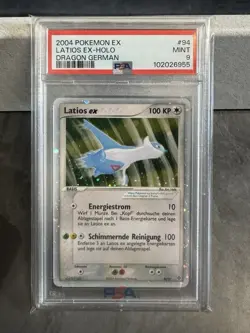 Pokemon Latios EX Holo Dragon PSA 9 DE 2004 94/97 Mint - Image 1