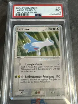 Pokemon Latios EX Holo Dragon PSA 9 DE 2004 94/97 Mint - Image 3