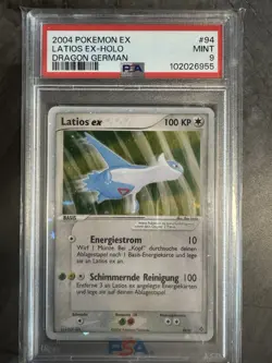 Pokemon Latios EX Holo Dragon PSA 9 DE 2004 94/97 Mint - Image 4