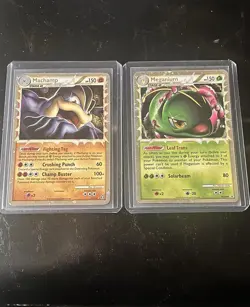 Pokemon TCG Meganium HGSS08 & Machamp 95/102 Holo Rare - Image 1