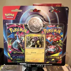 Pokemon Mega Evolution Phantasm Flames Booster Pack Raikou Coin Promo Card - Image 1