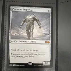 Wizards Platinum Emperion Mythic Ultimate Masters Artifact Creature Golem - Image 1