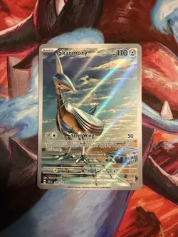 Pokemon Skarmory 209/191 Surging Sparks Illustration Rare Full Art Holo NM - Image 1