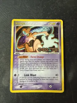 Pokemon Deoxys TCG Reverse Holo Stamped EX Card 16/107 DAMAGED - Image 1