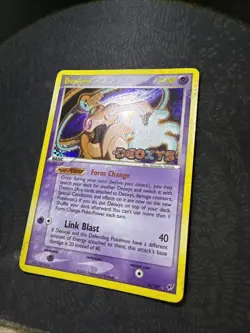 Pokemon Deoxys TCG Reverse Holo Stamped EX Card 16/107 DAMAGED - Image 5
