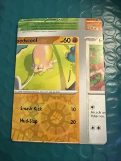 Pokemon Card - Error Miscut NFC Toedscool Obsidian Flames 118/197 Reverse - Image 1