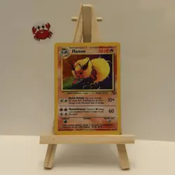 Flareon Jungle 3/64 Holo Unlimited Holo Rare 1999 Vintage Pokemon TCG - LP - Image 1