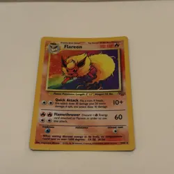 Flareon Jungle 3/64 Holo Unlimited Holo Rare 1999 Vintage Pokemon TCG - LP - Image 3