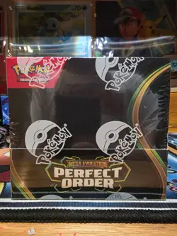 Pokemon Mega Evolution Perfect Order Booster Box New/Sealed With Acrylic Case - Image 2
